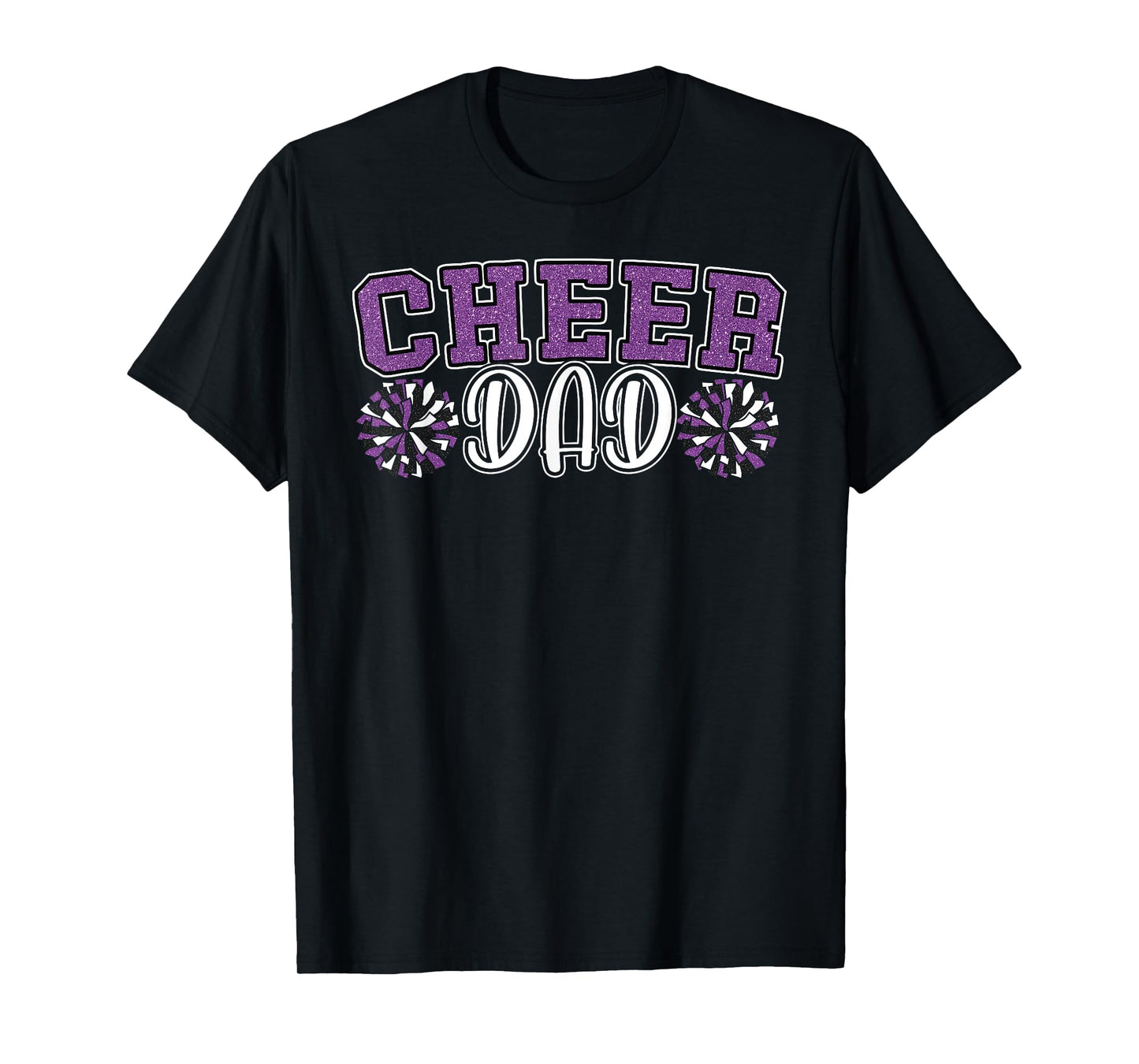 Proud Cheer Dad My Favorite Cheerleader Calls Me Dad Purple T-Shirt