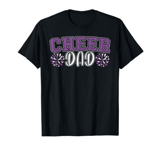 Proud Cheer Dad My Favorite Cheerleader Calls Me Dad Purple T-Shirt