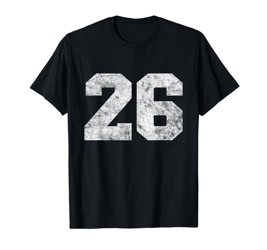 Vintage Lucky Number Birthday 26 Sports Player Team Athlete T-Shirt