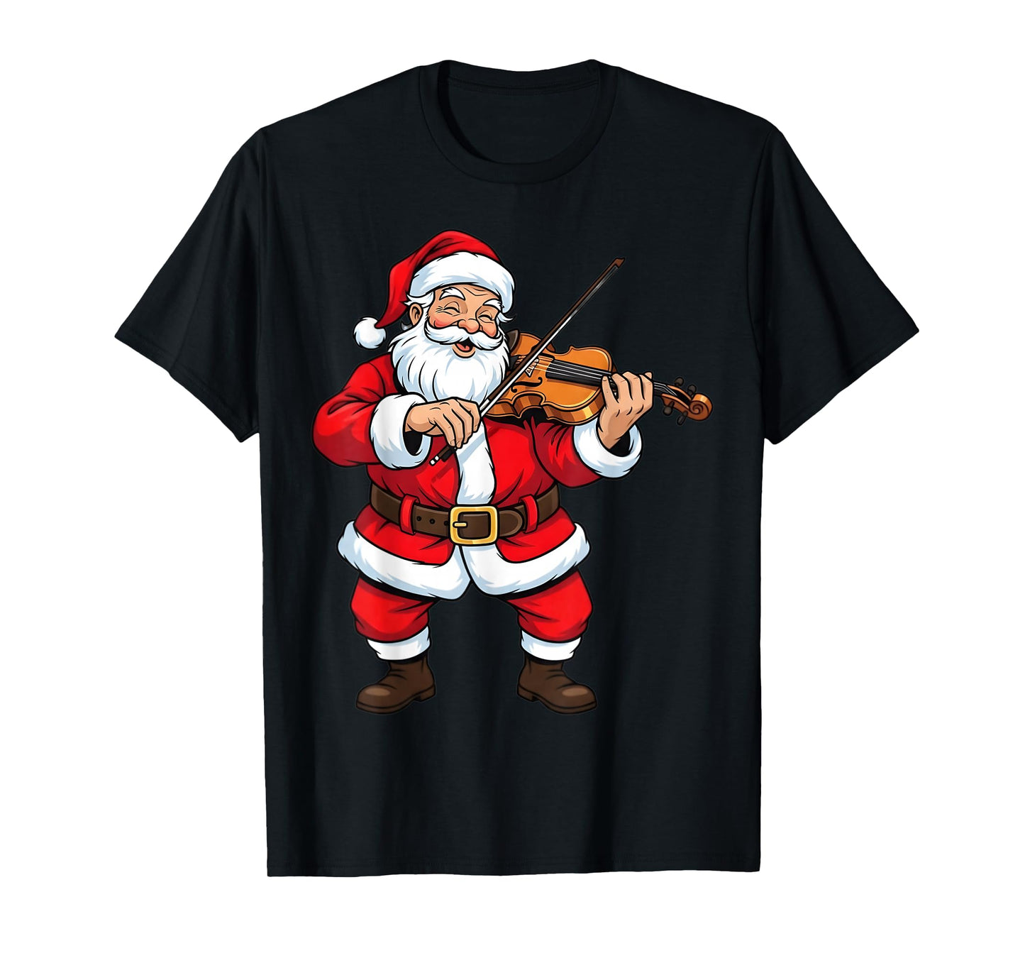 Violin Player Christmas Santa Orchestra Musician Violinist T-Shirt