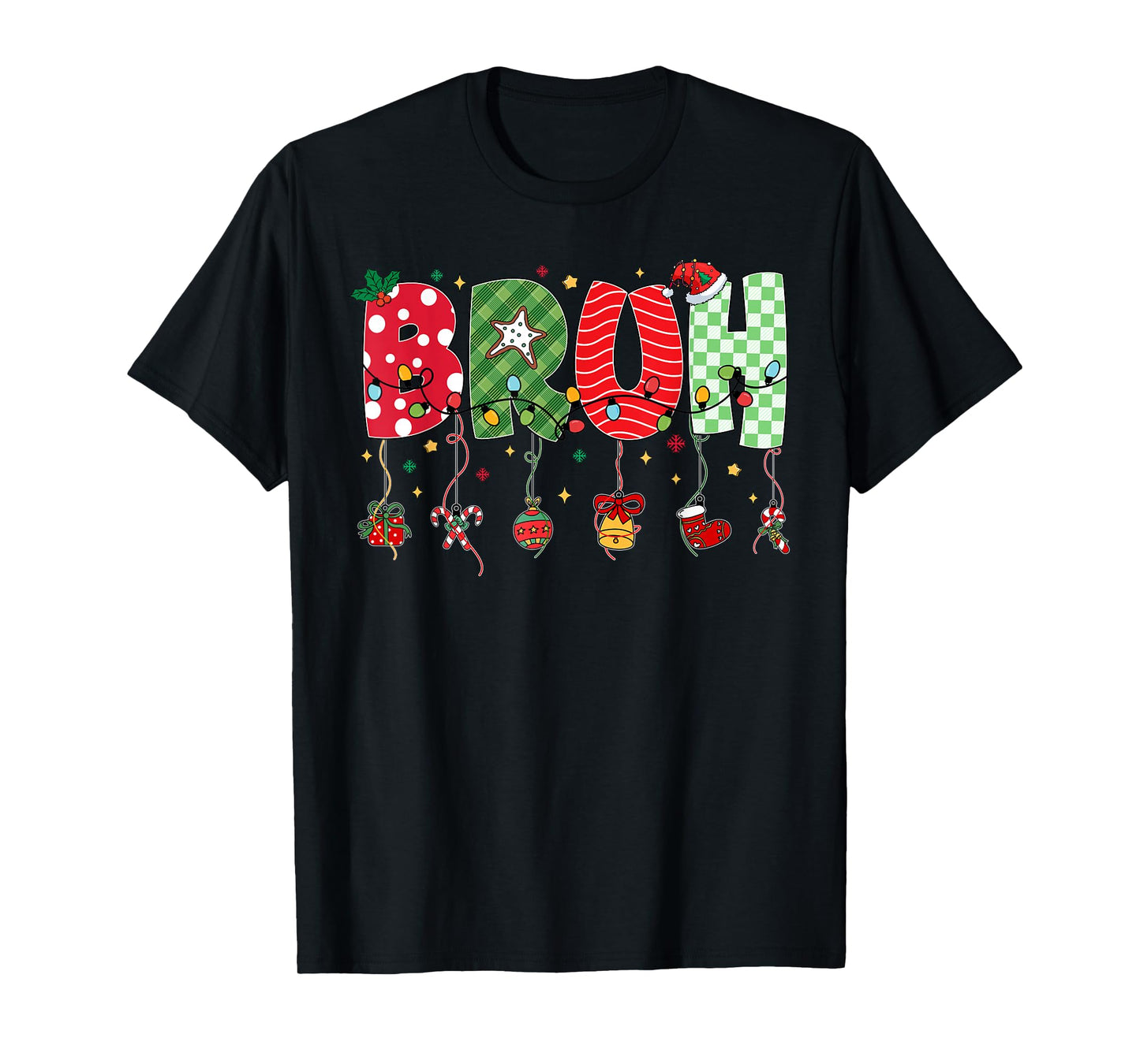 Merry Christmas Bruh Funny Matching Family Men Women Kids T-Shirt