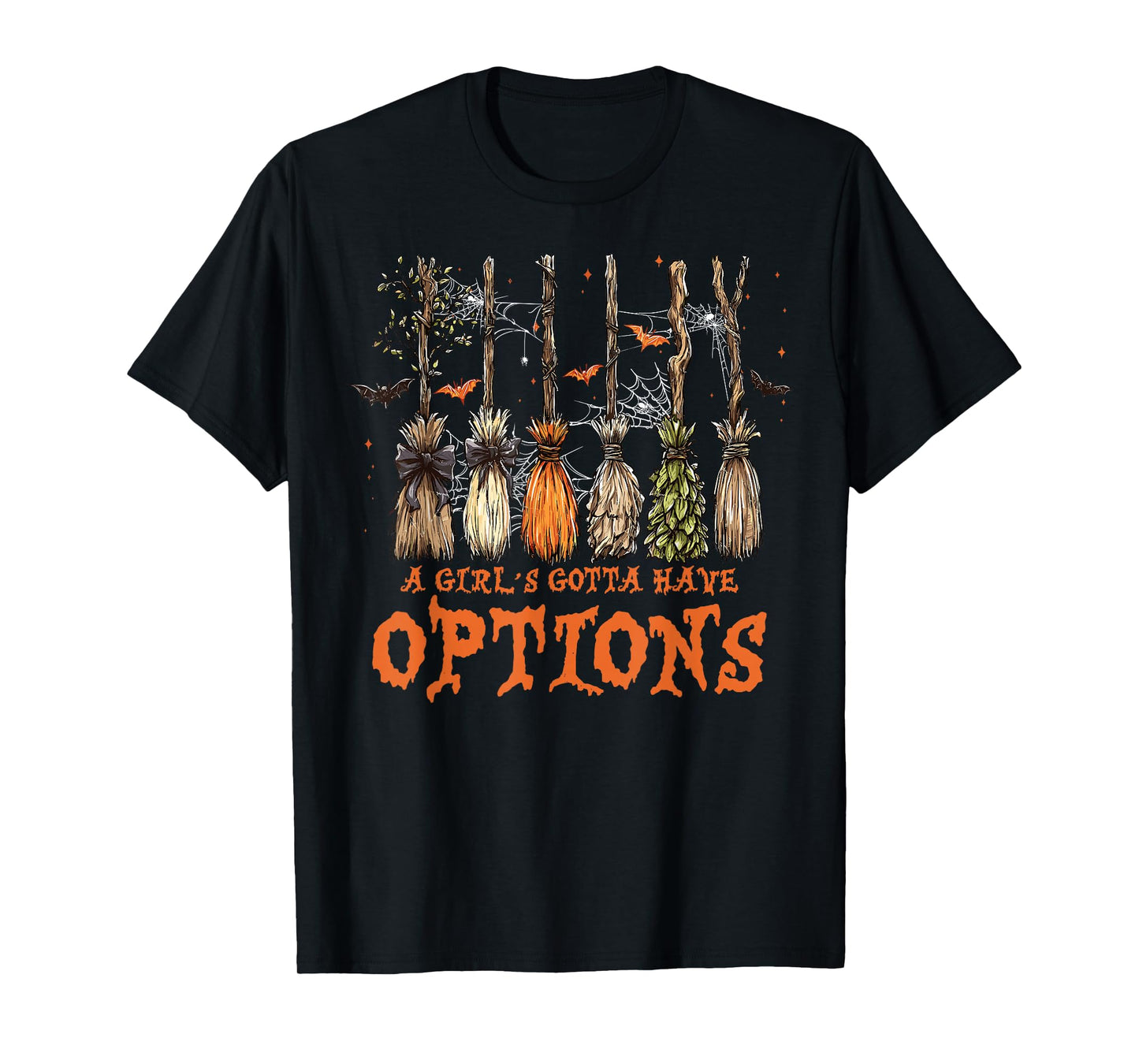 Retro A Girl’s Gotta Have Options Spooky Witches Halloween T-Shirt