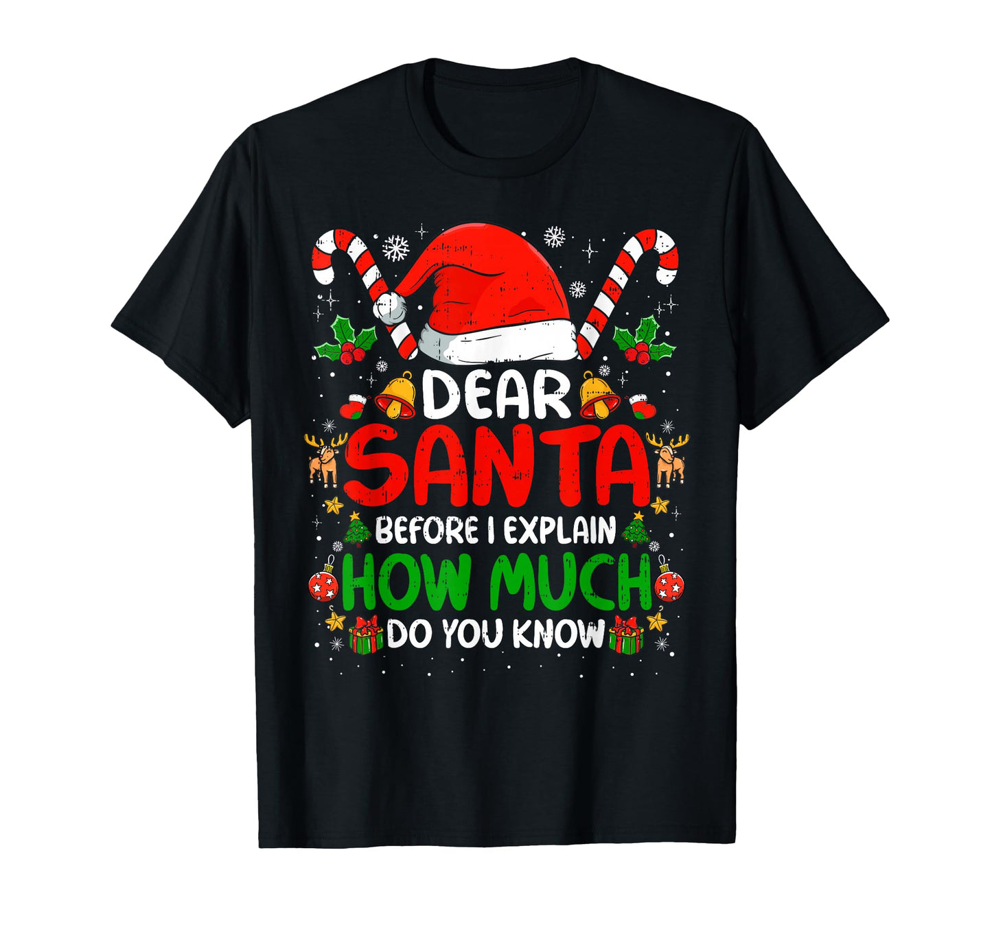 Dear Santa I Can Explain Funny Christmas Shirts Kids Adults T-Shirt