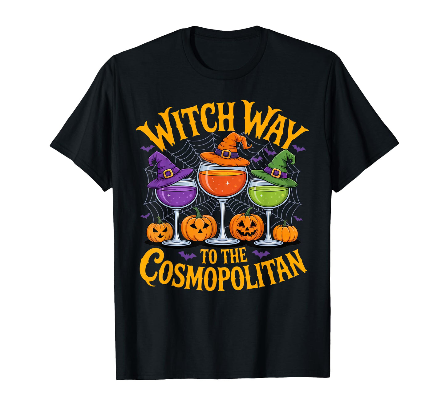 Witch Way to The Cosmopolitan Funny Halloween Drinking T-Shirt