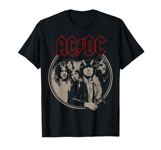 AC/DC - Framed T-Shirt - Unisex-Adults & Kids - Black - Small - Short Sleeve - Classic Fit - Rock Music Fans