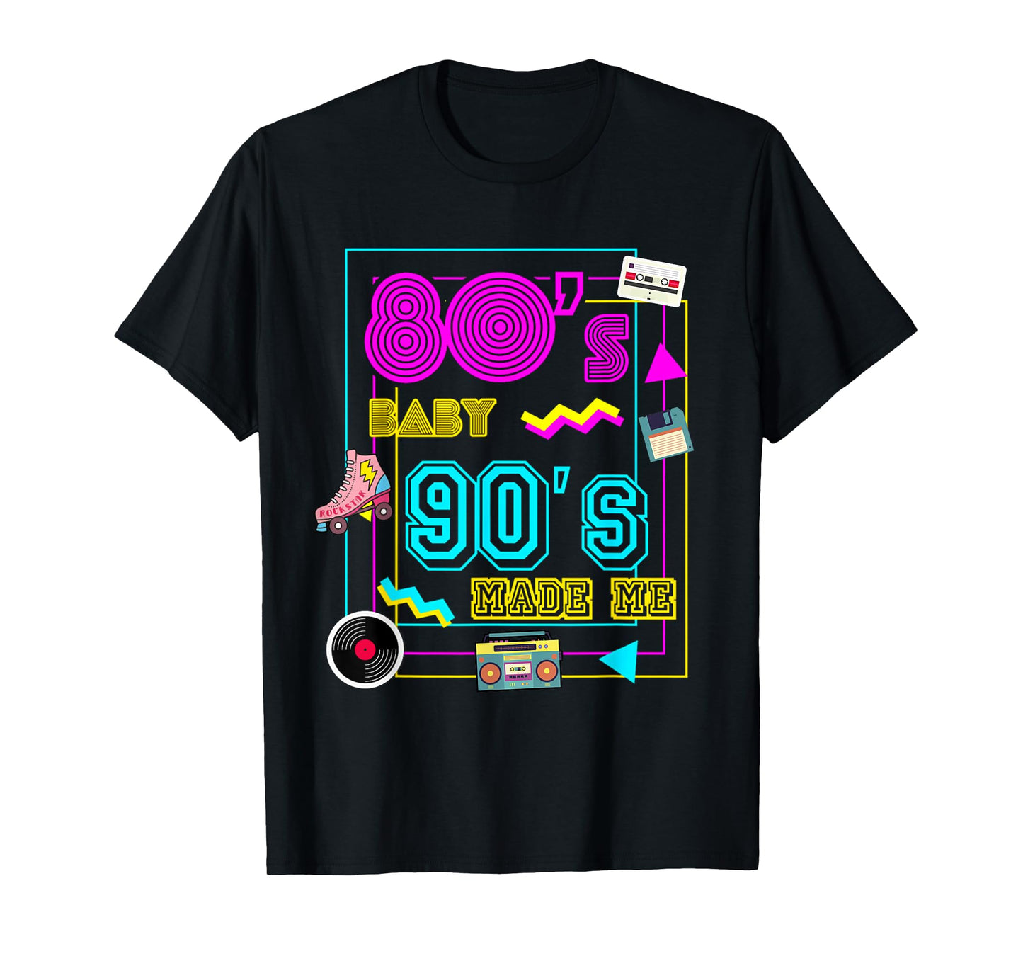 1980s 80's Baby 1990s 90's Outfit Costume Retro Party Theme T-Shirt