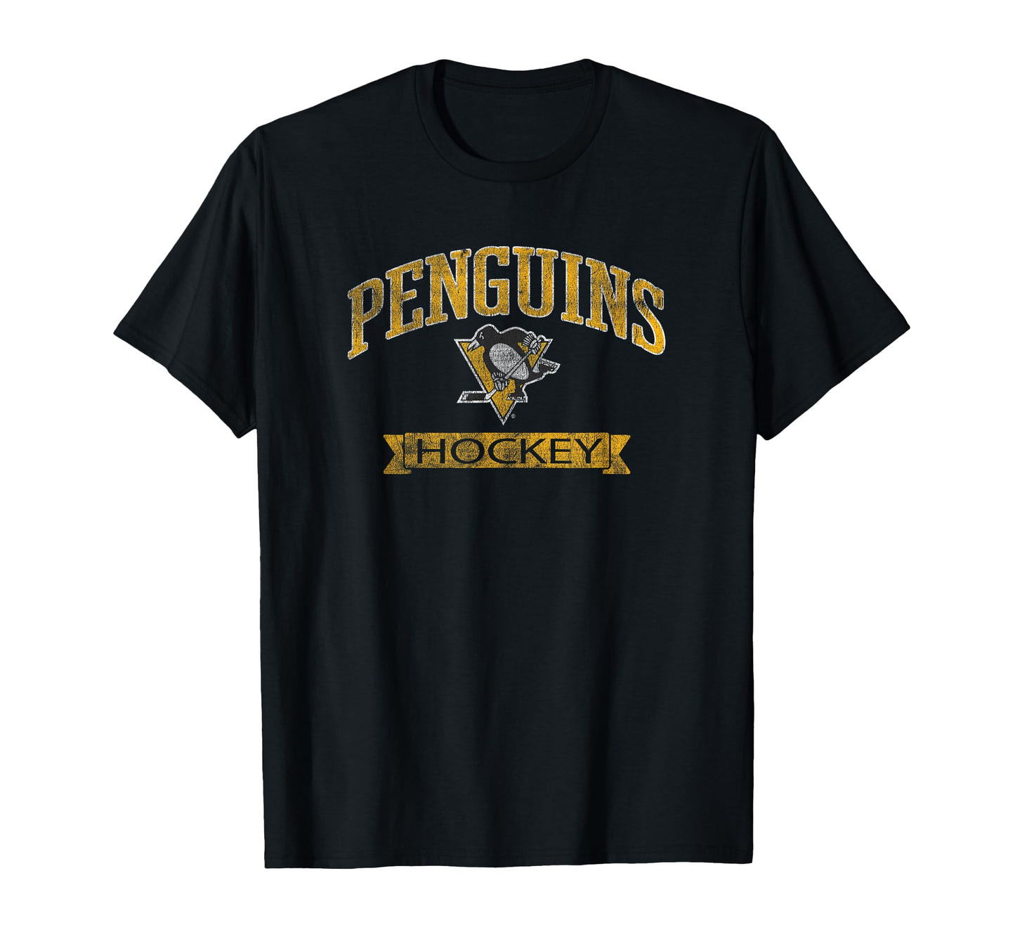 Pittsburgh Penguins Vintage Hockey Dark Heather Licensed T-Shirt