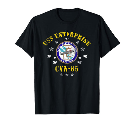 USS Enterprise CVN-65 Aircraft Carrier Veterans Day Vintage T-Shirt