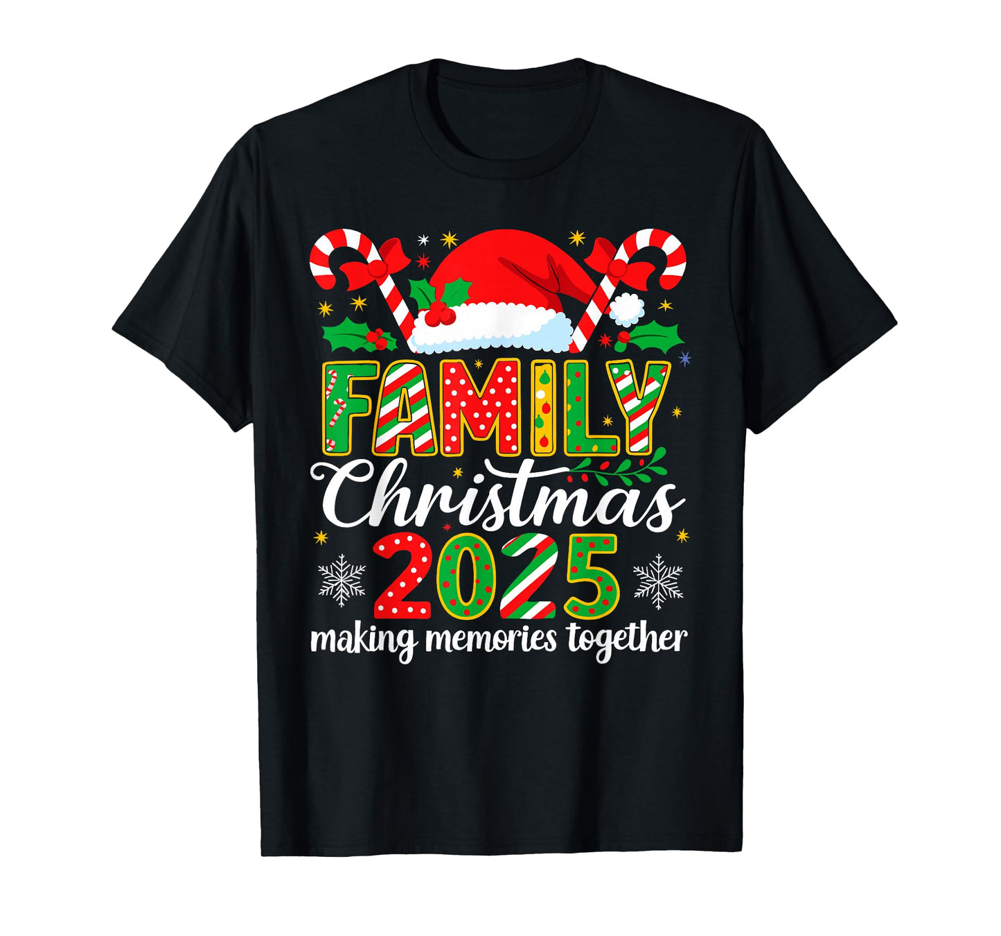 Family Christmas 2025 Matching Outfit Xmas Squad Santa T-Shirt