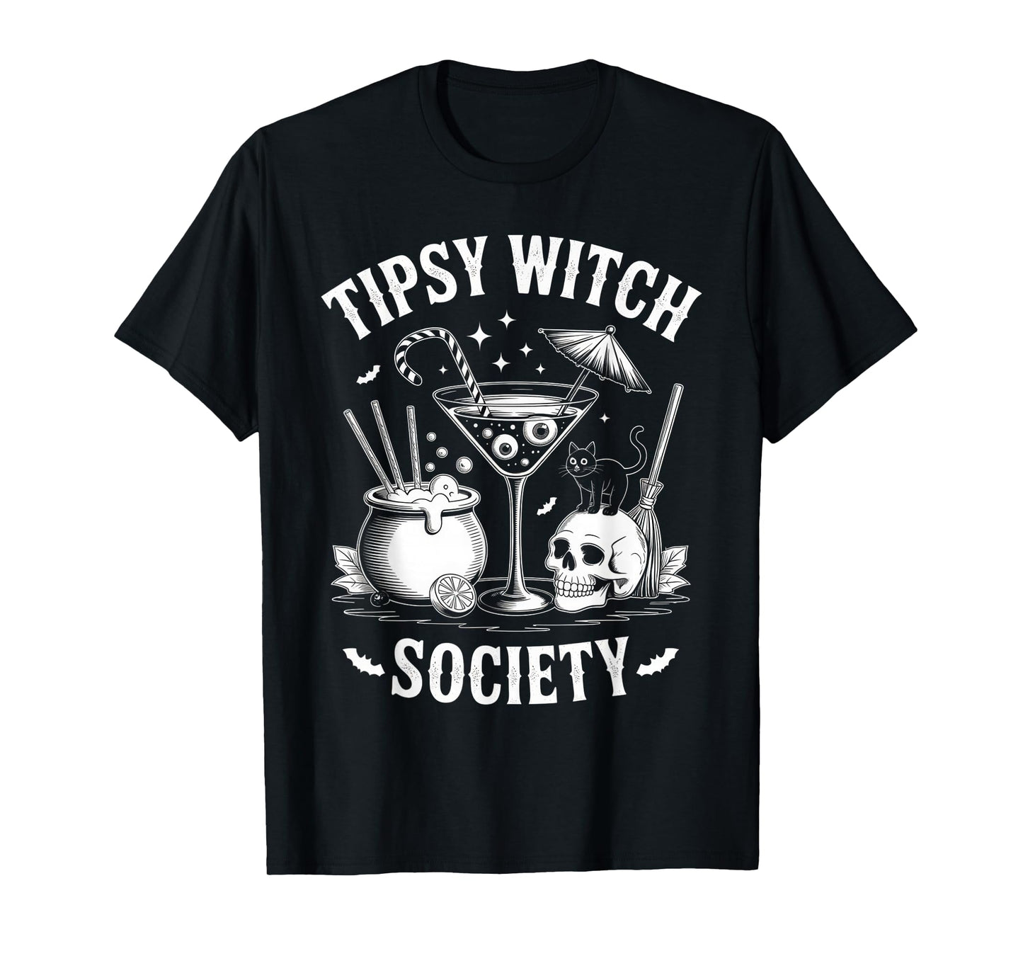 Tipsy Witch Society Halloween Costume for Fun Parties T-Shirt