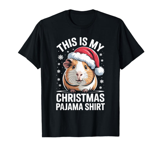 Funny Guinea Pig Christmas Santa Hat Xmas for Men Women T-Shirt