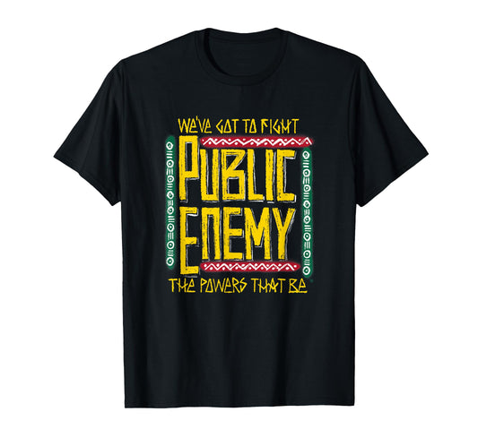 CROSS COLOURS Public Enemy Vintage T-Shirt - Black, Small, Short Sleeve, Crew Neck, Hip Hop Fans, Unisex-Adults, Unisex-Kids