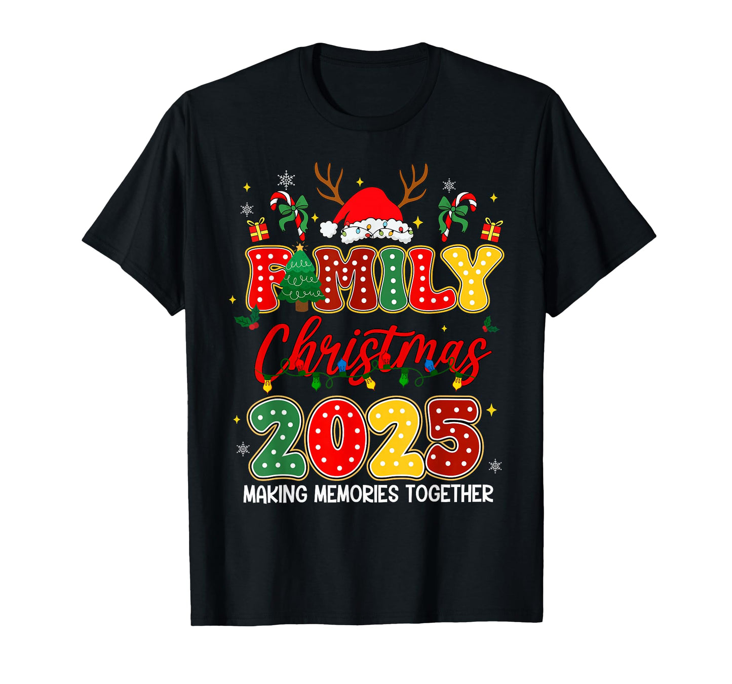 Family Christmas 2025 Matching Outfit Xmas Squad Santa T-Shirt