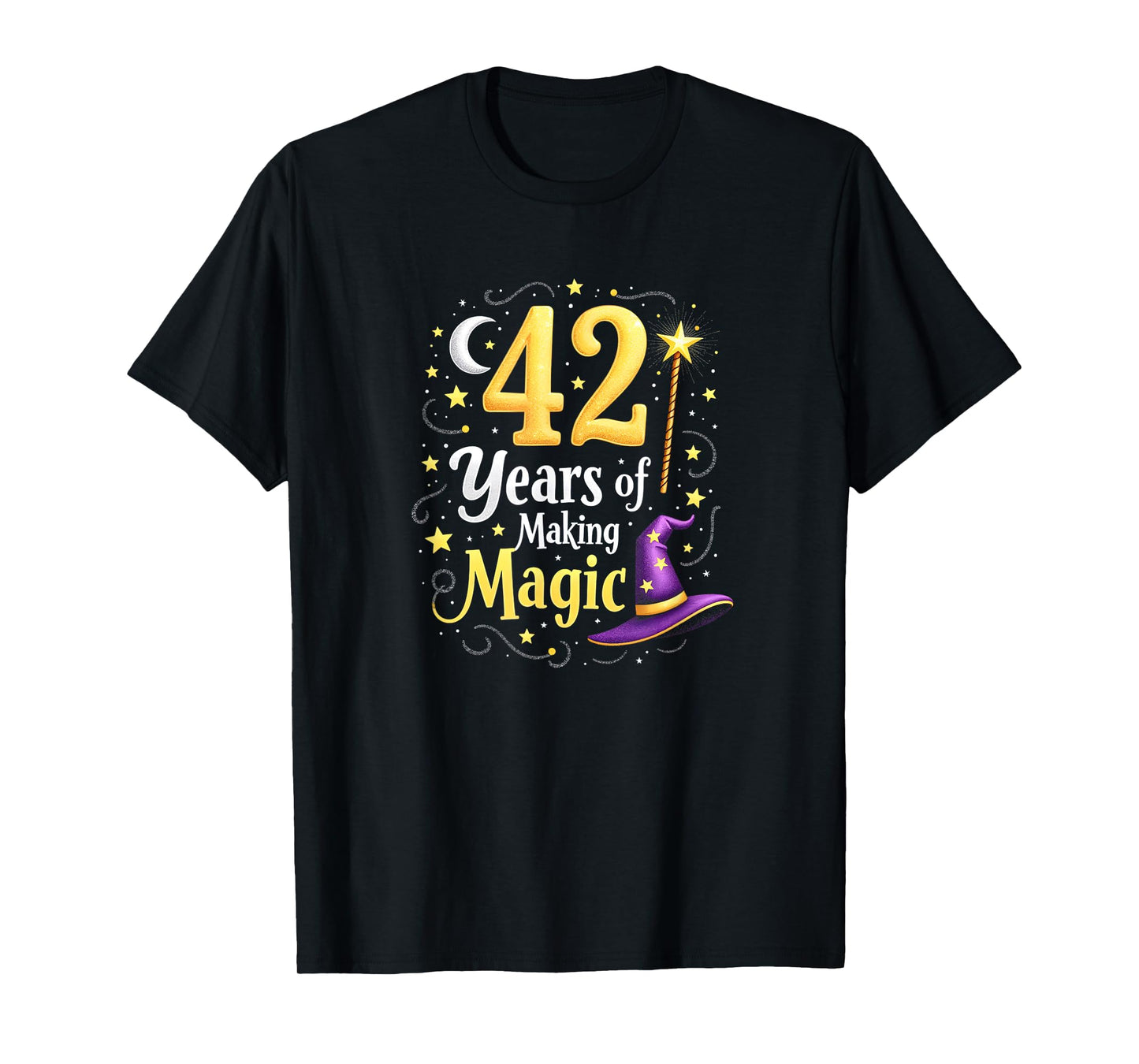 42 Years of Magic Birthday Gift for Wizards & Witches T-Shirt