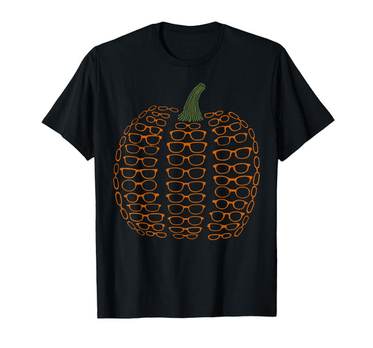 Vintage Eyeglasses Pumpkin Autumn Fall Optometry Assistant T-Shirt