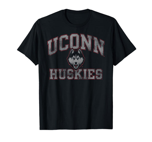 Connecticut Huskies Vintage Worn Navy Officially Licensed T-Shirt