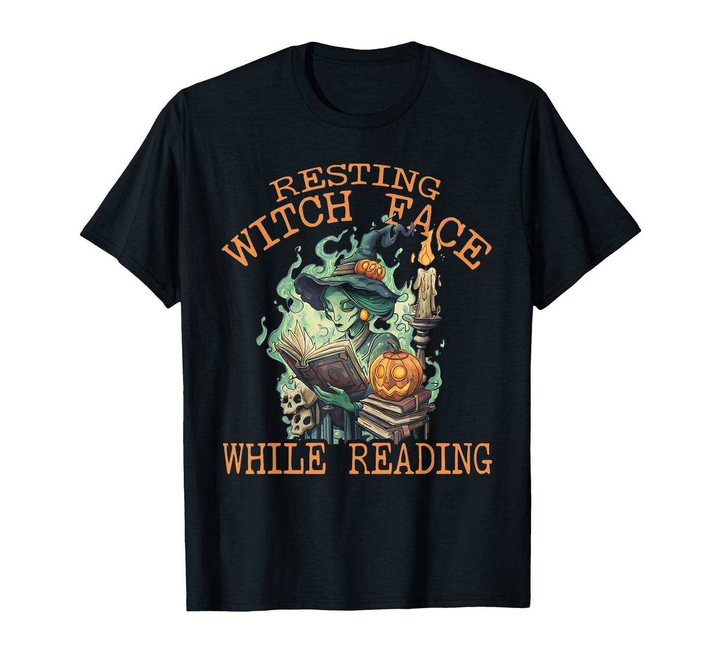 Funny Resting Witch Face - Halloween Reading T-Shirt
