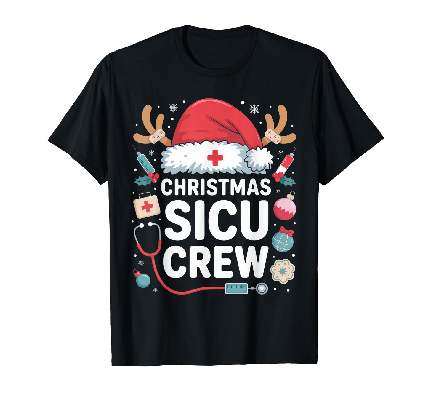 Christmas SICU Crew Holiday Nurse Medical Team T-Shirt