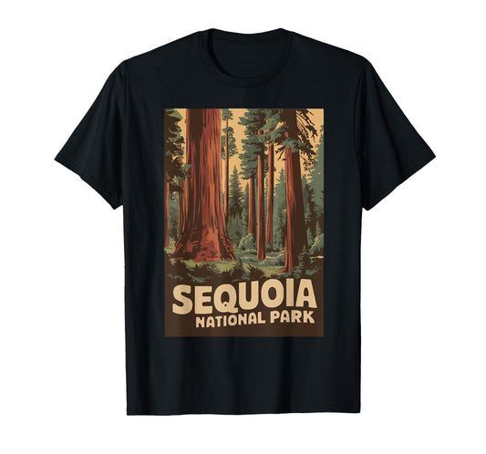 Vintage Sequoia National Park Men Women Kids Camping Hiking T-Shirt