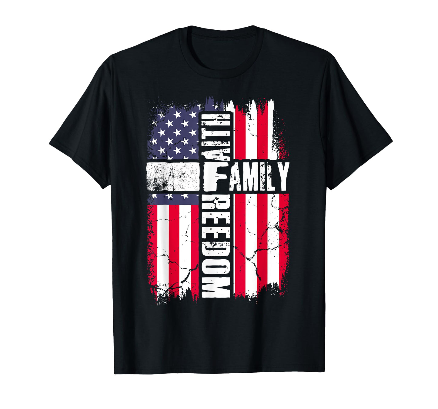 Faith Family Freedom - Patriotic Christian Jesus Bible Psalm T-Shirt