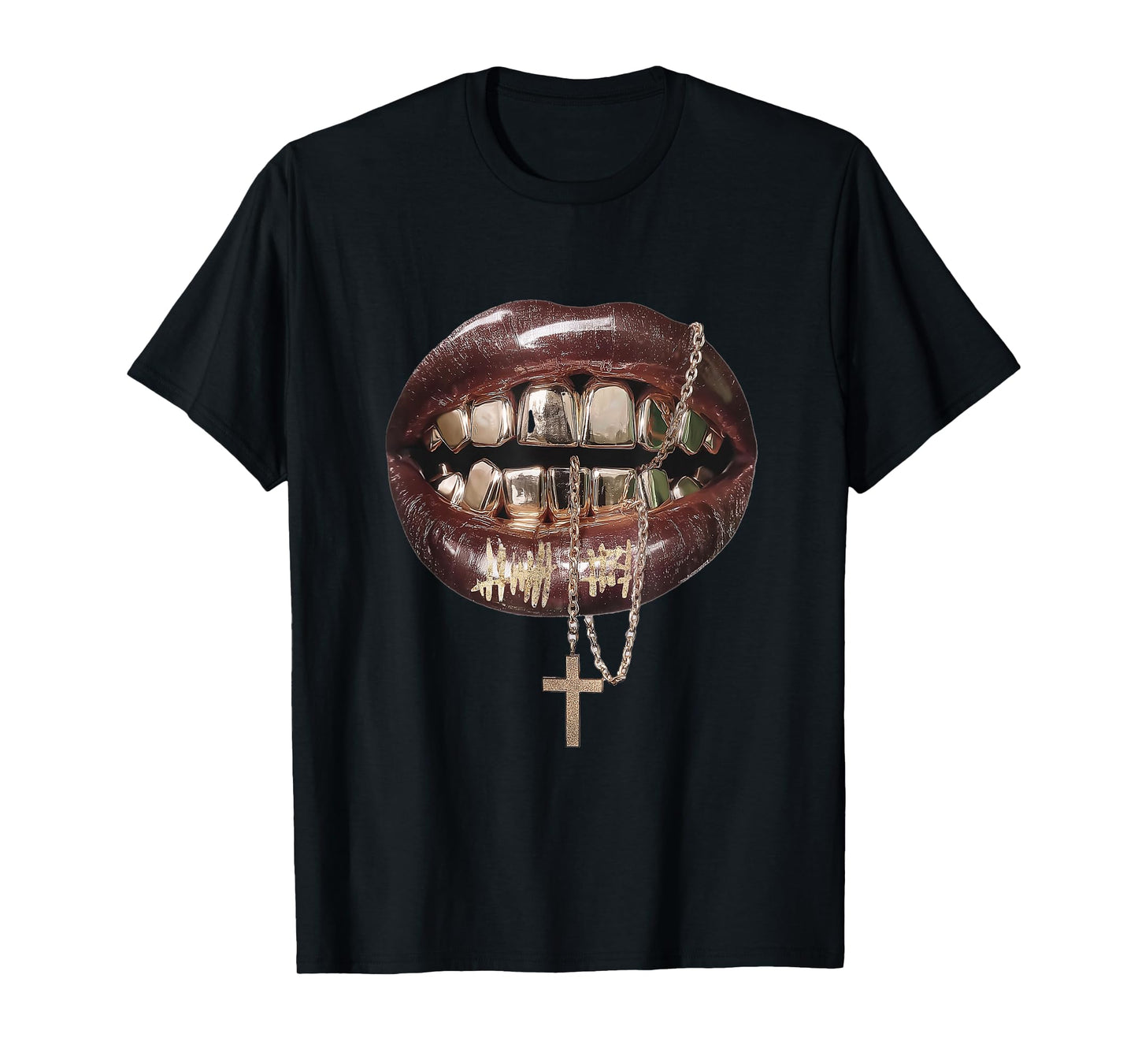 Women's Lips Print Graphic Y2K 2000s Vintage Summer Tops T-Shirt