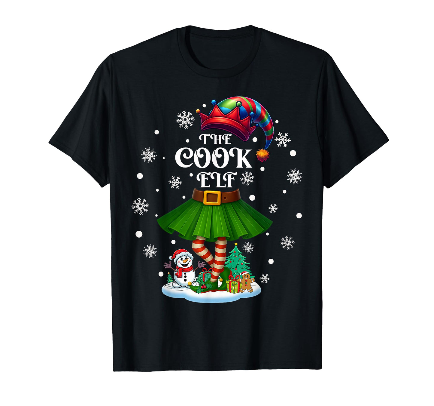 Cook Elf Squad Xmas Women Girls Mom Christmas Family T-Shirt