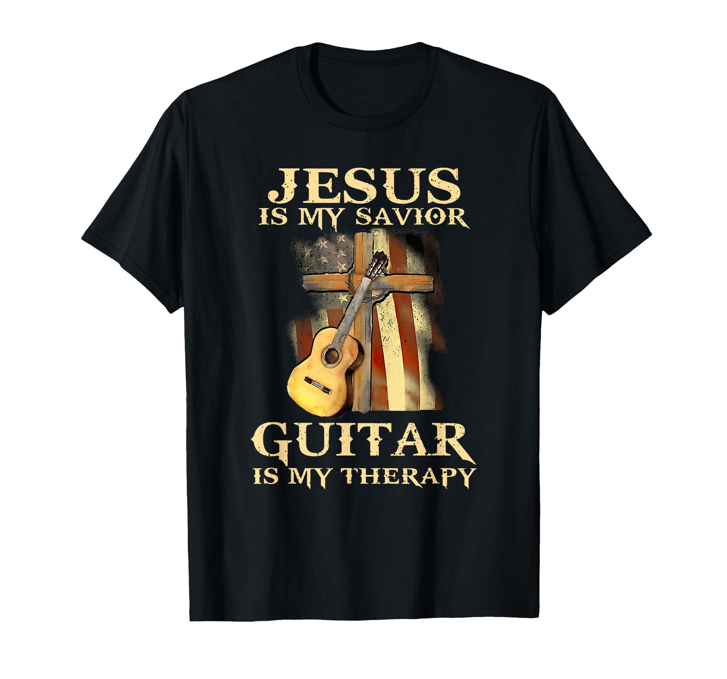 Jesus Is My Savior Guitar Is My Therapy T-Shirt
