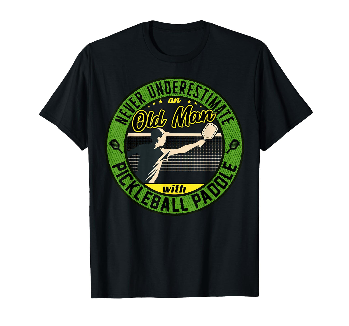 Funny pickleball sayings design Retro Paddle Court T-Shirt