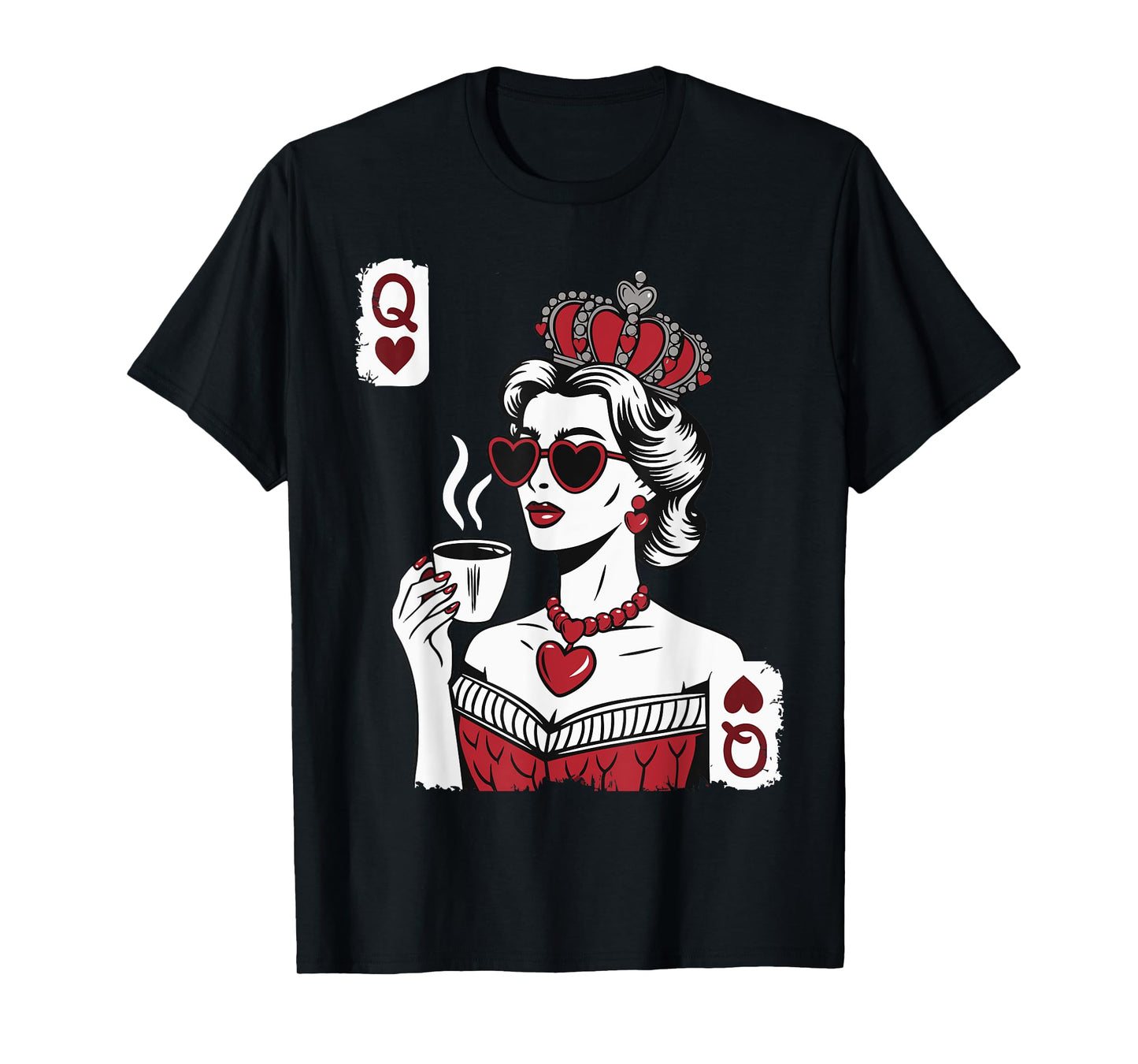 Queen of Hearts for Coffee Lovers T-Shirt