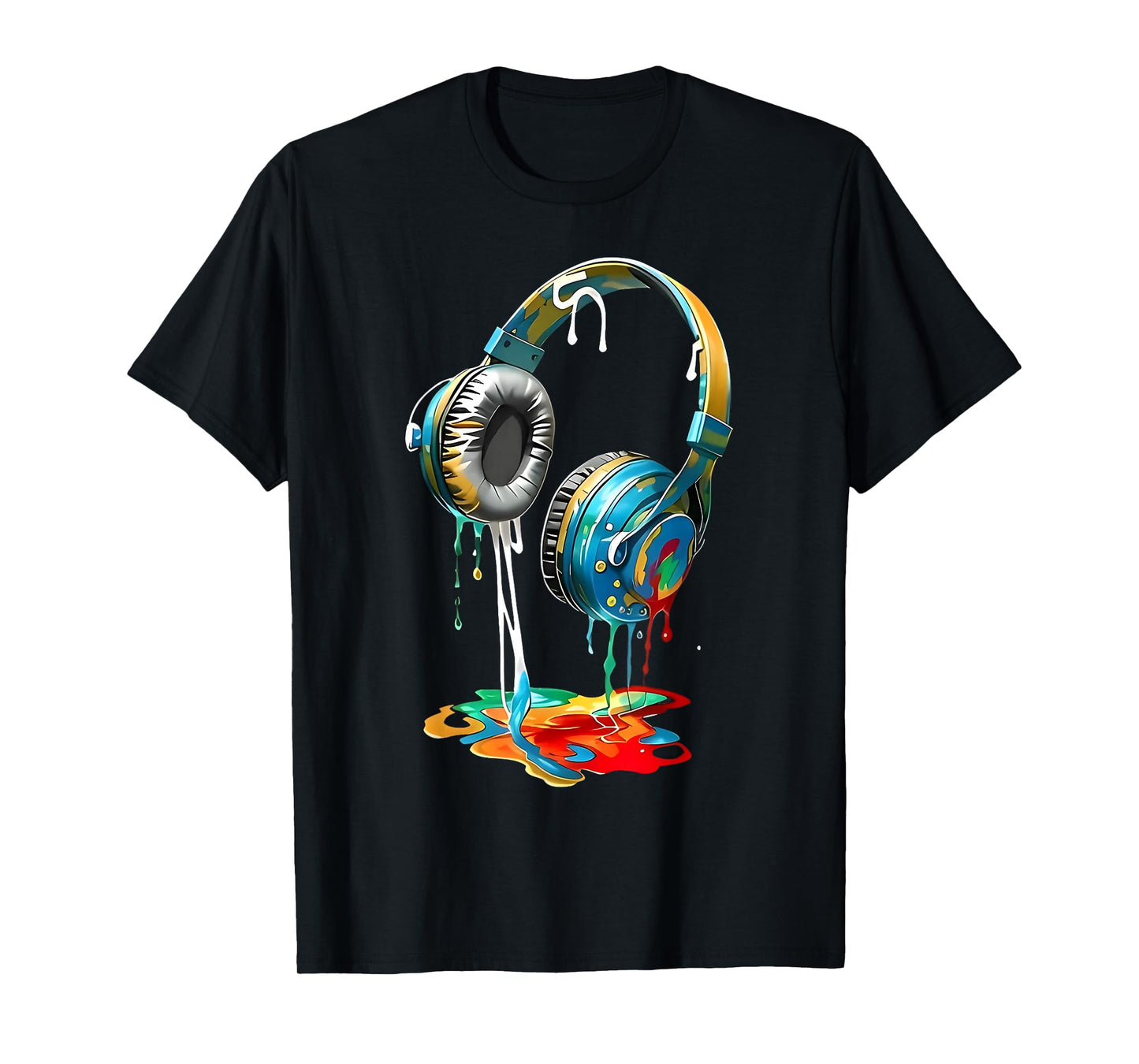 Colorful Headphones Music Lover Gifts Musican Music DJs Tee T-Shirt