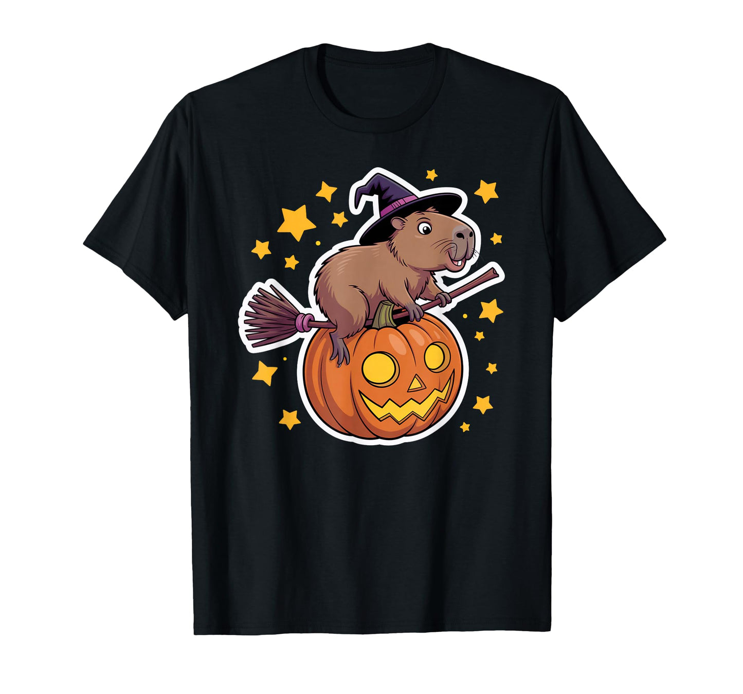 Capybara Witch Magical Halloween T-Shirt