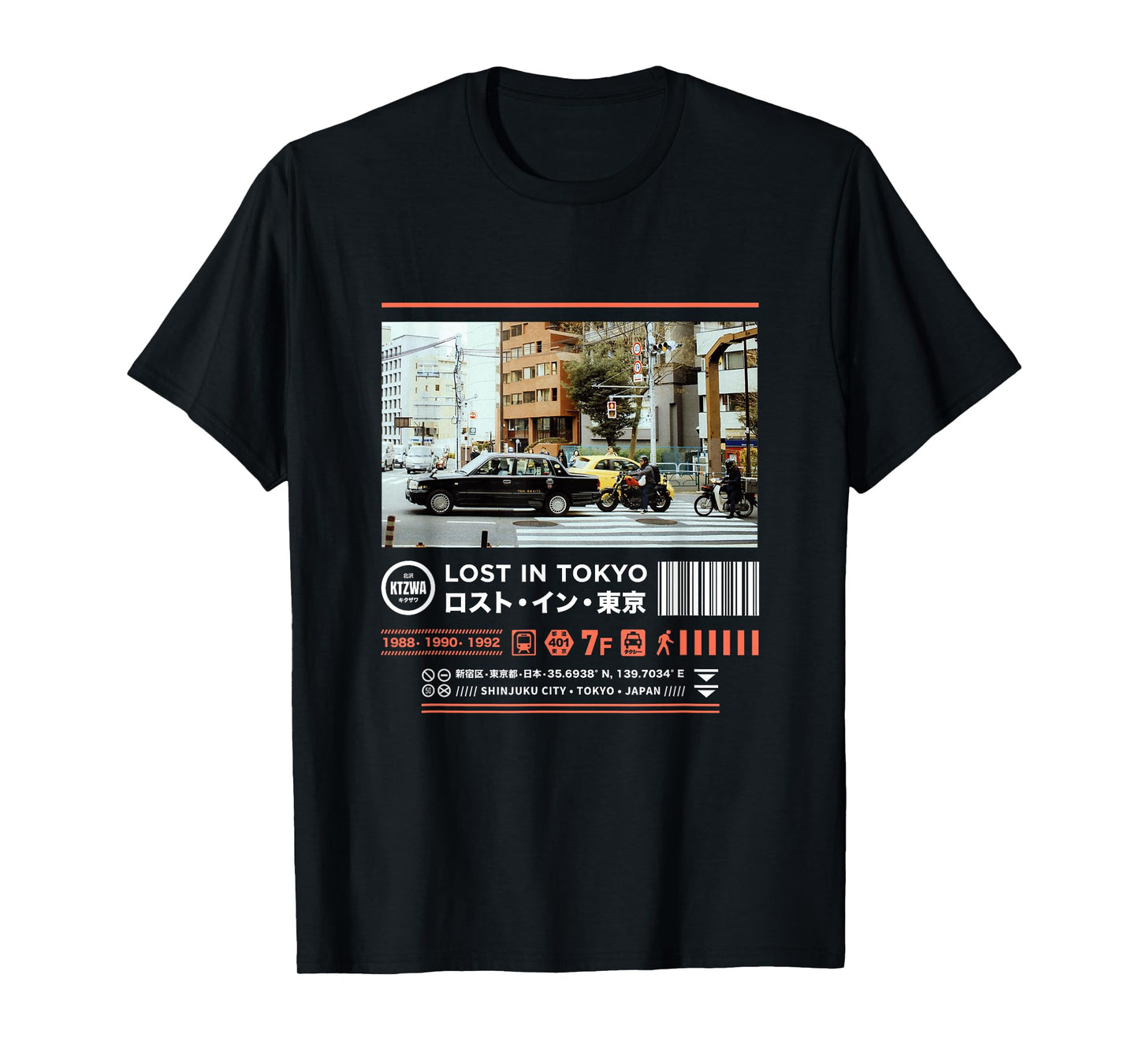 Japanese Tokyo Cyberpunk Art Streetwear Retro Graphic Tee T-Shirt