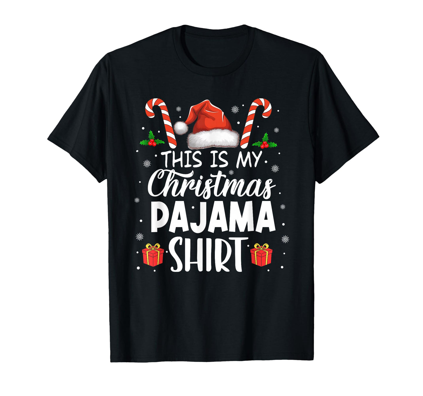 This is My Christmas Pajama Shirt Xmas Lights Holiday Family T-Shirt