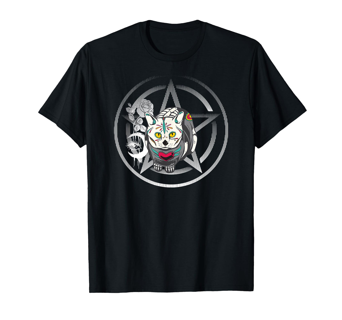 Cute Occult Cat Meow Mystic Esoteric Spiritual Witchcraft T-Shirt