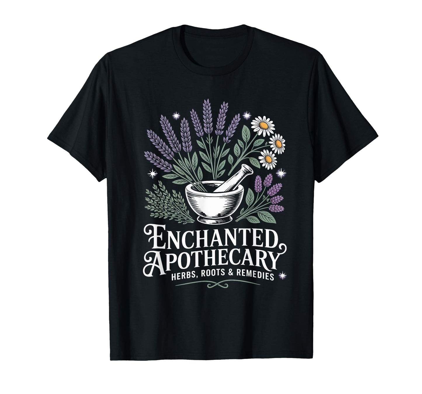 Enchanted Apothecary Herbs Roots Remedies Witchy T-Shirt