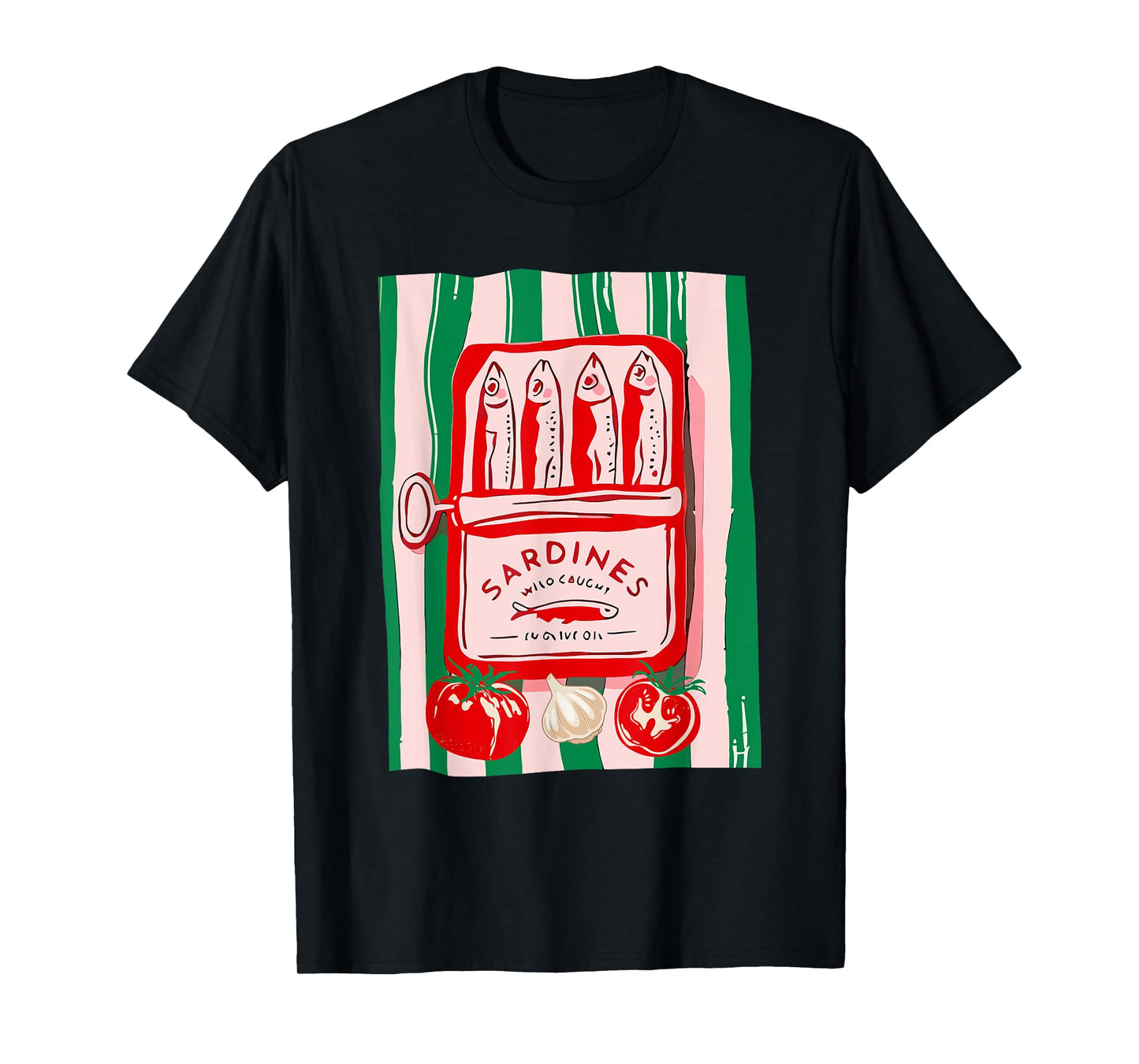 Sardines Portugal Tinned Fish Retro Sardines Men Women T-Shirt