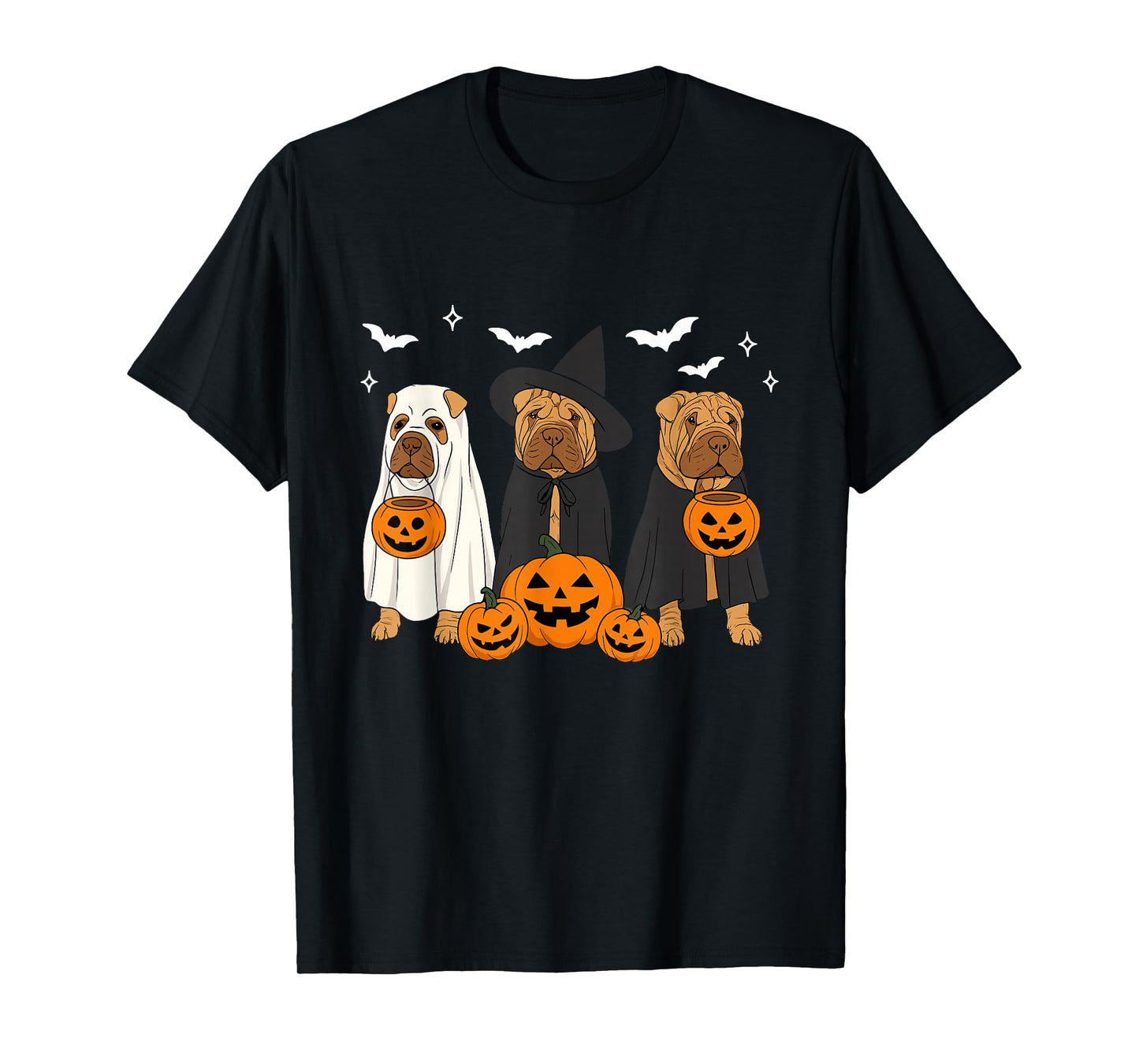 Chinese Shar-Pei Halloween Shar Pei Witch Dog Mom Dog Lover T-Shirt