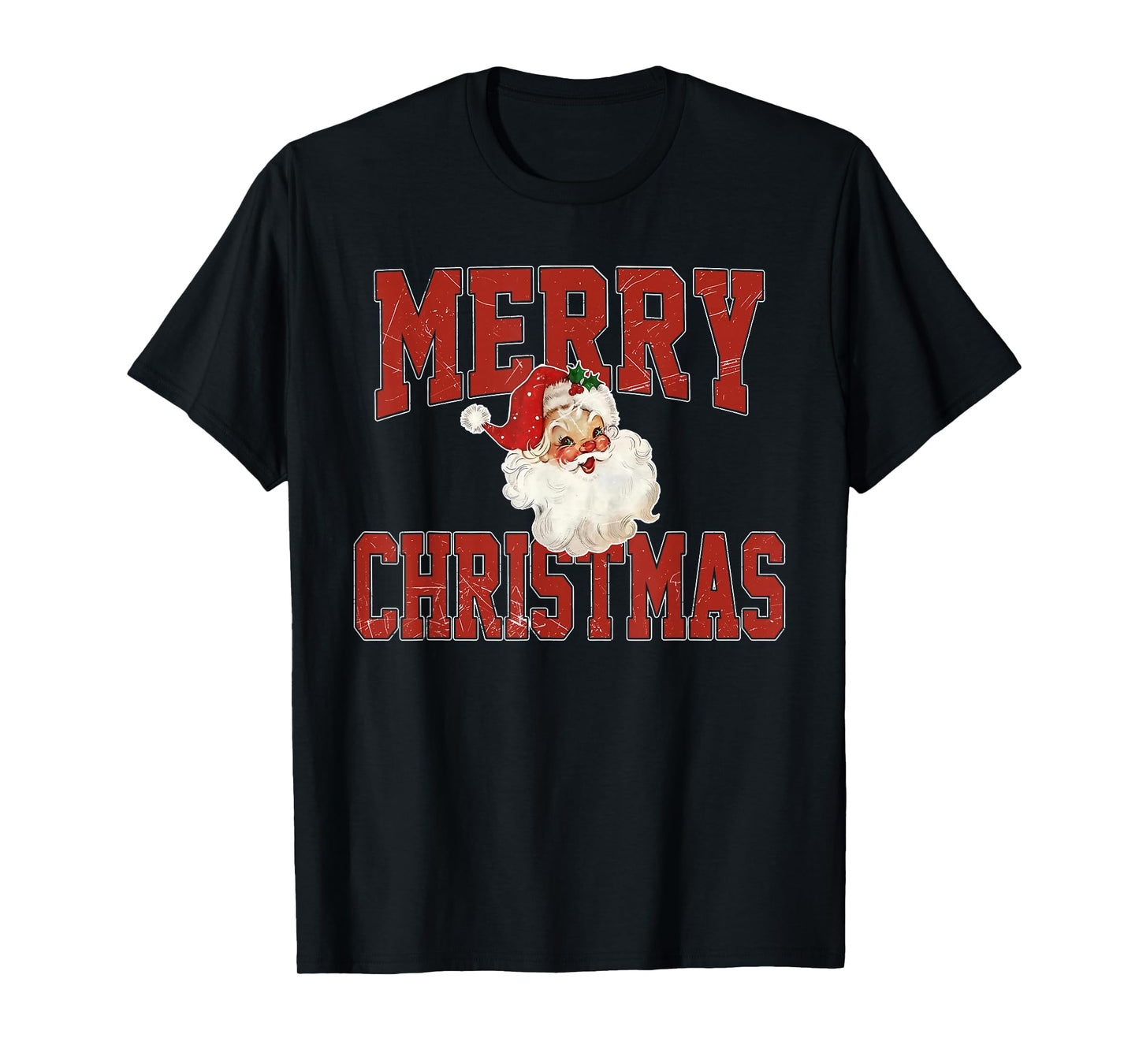 Santa Claus Merry Christmas Xmas Pajamas Holiday Vintage T-Shirt