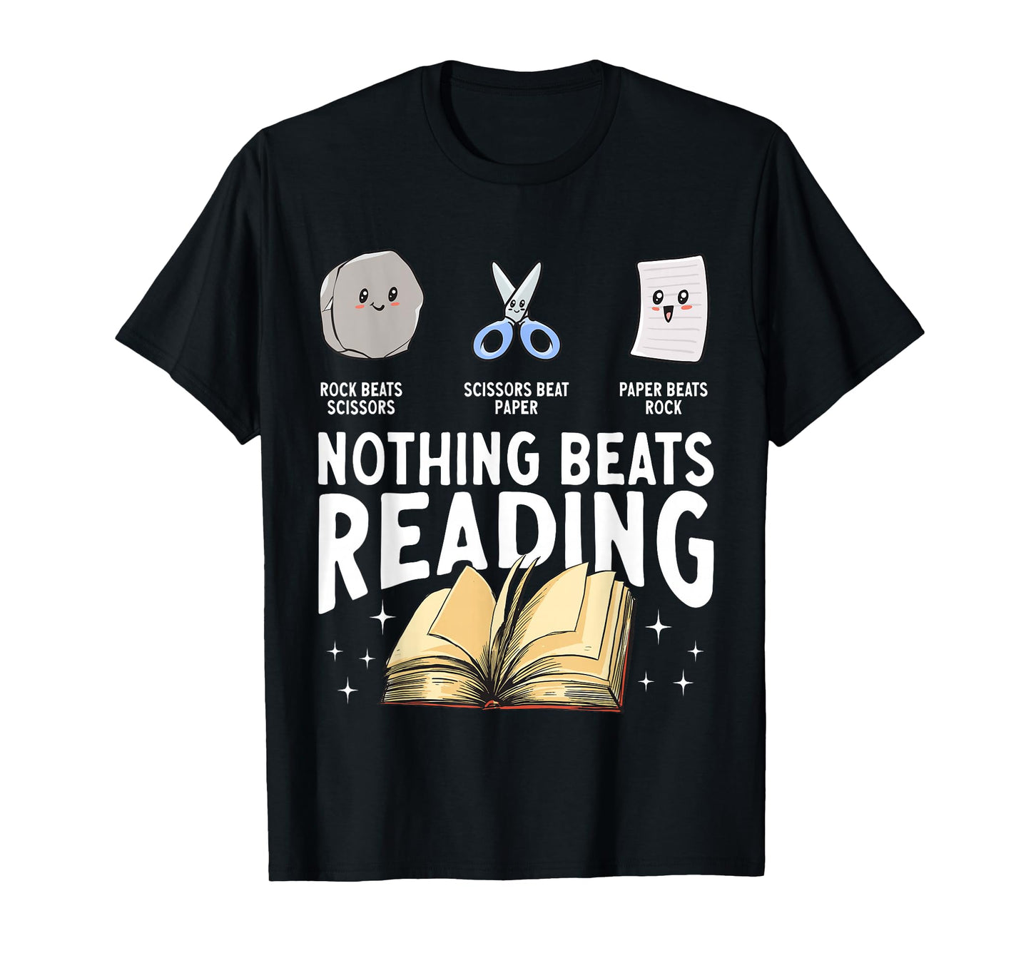 Rock Paper Scissors Nothing Beats Reading T-Shirt