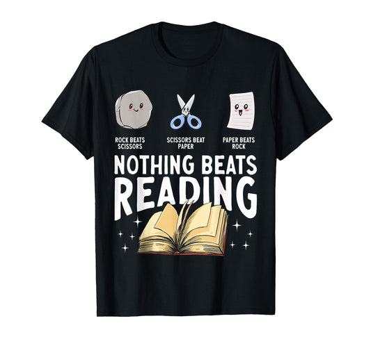 Rock Paper Scissors Nothing Beats Reading T-Shirt
