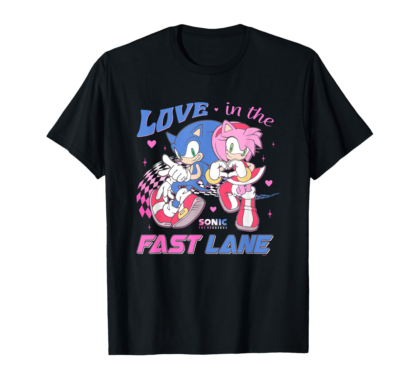 Sonic The Hedgehog Valentine's Day Love In The Fast Lane T-Shirt