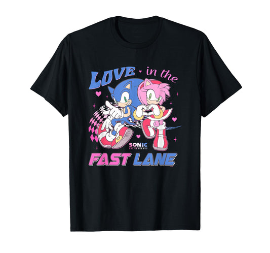 Sonic The Hedgehog Valentine's Day Love In The Fast Lane T-Shirt