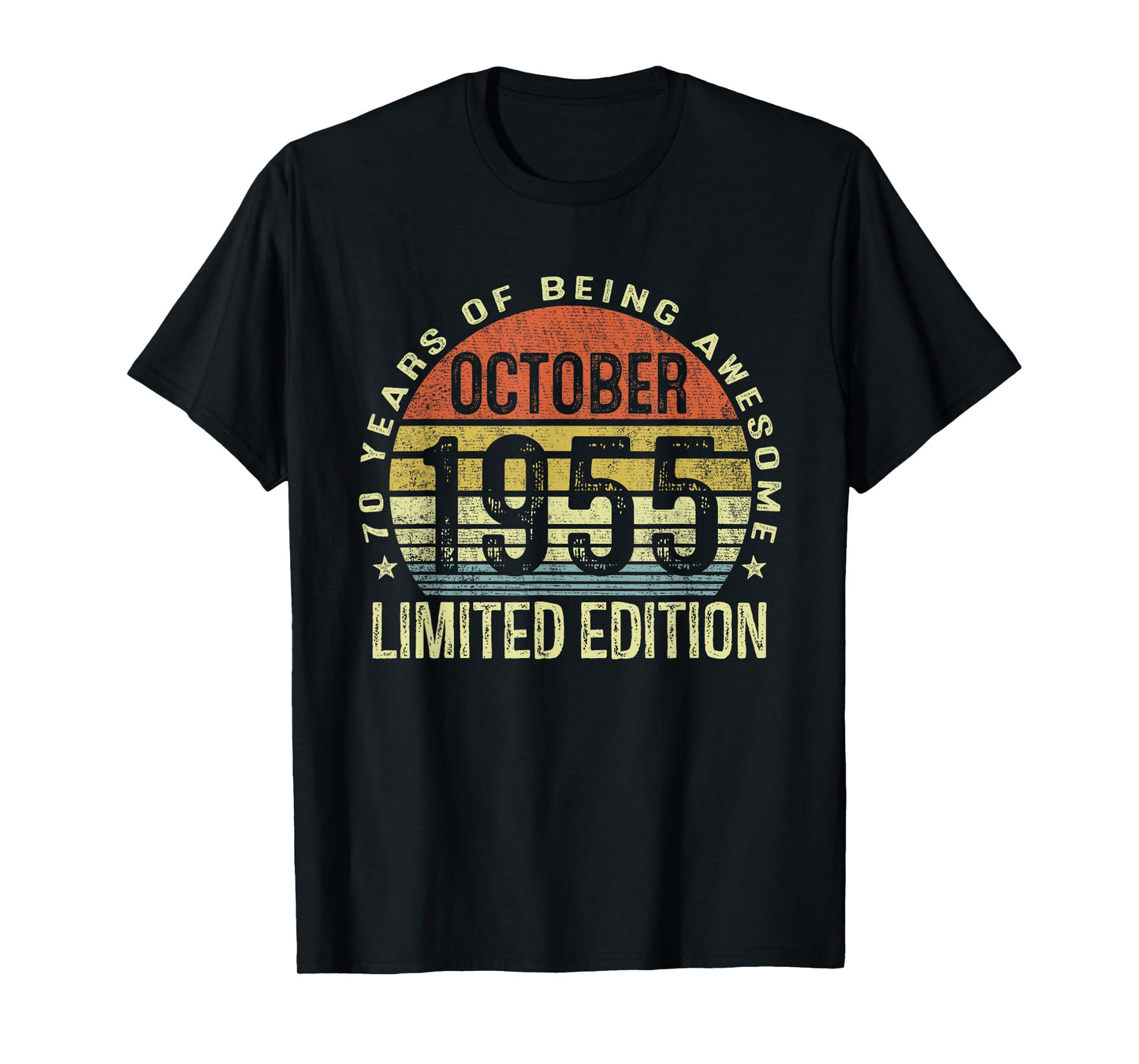 October 1955 70th Birthday Gifts for Men Women 70 Year Old T-Shirt