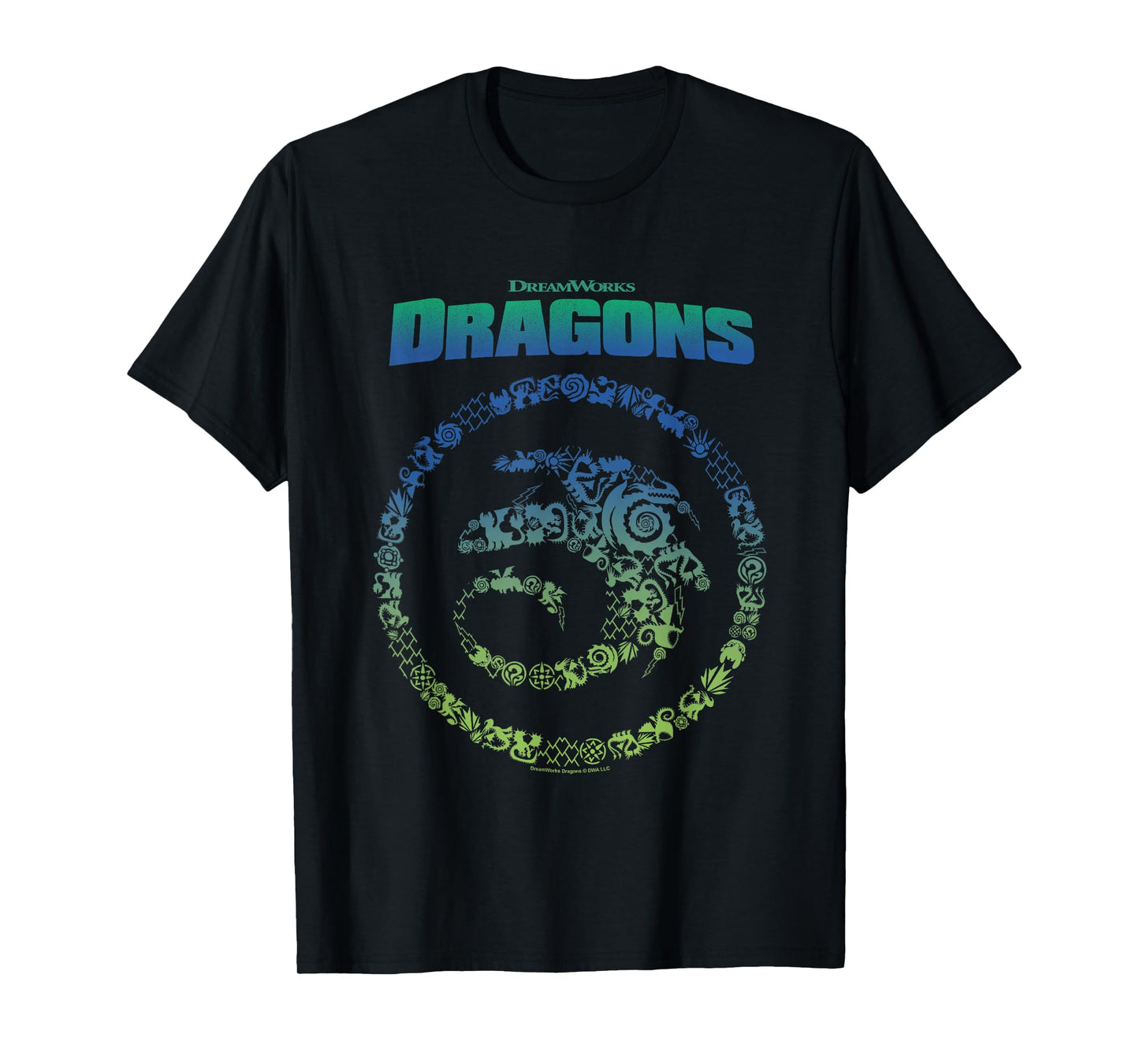 How to Train Your Dragon Toothless Vintage Symbols Logo T-Shirt