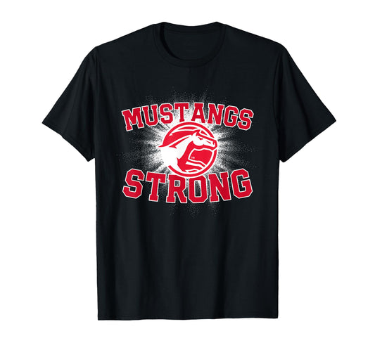 Dallas Center-Grimes Mustangs Logo Strong Flag HS T-Shirt