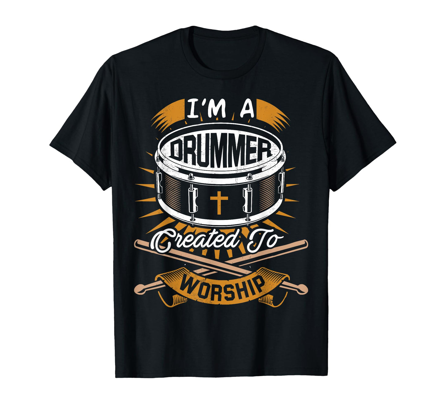 Christian Drummer Gift Idea for Drummers Who Rock God T-Shirt