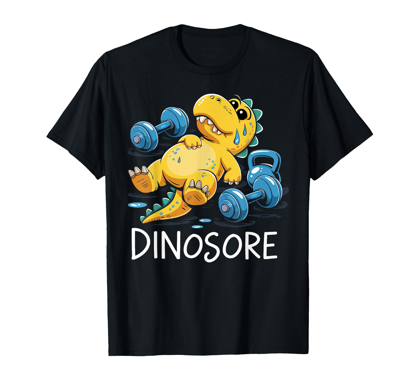 Funny Gym Workout Dinosaur Fitness Lifting for Women Men T-Shirt