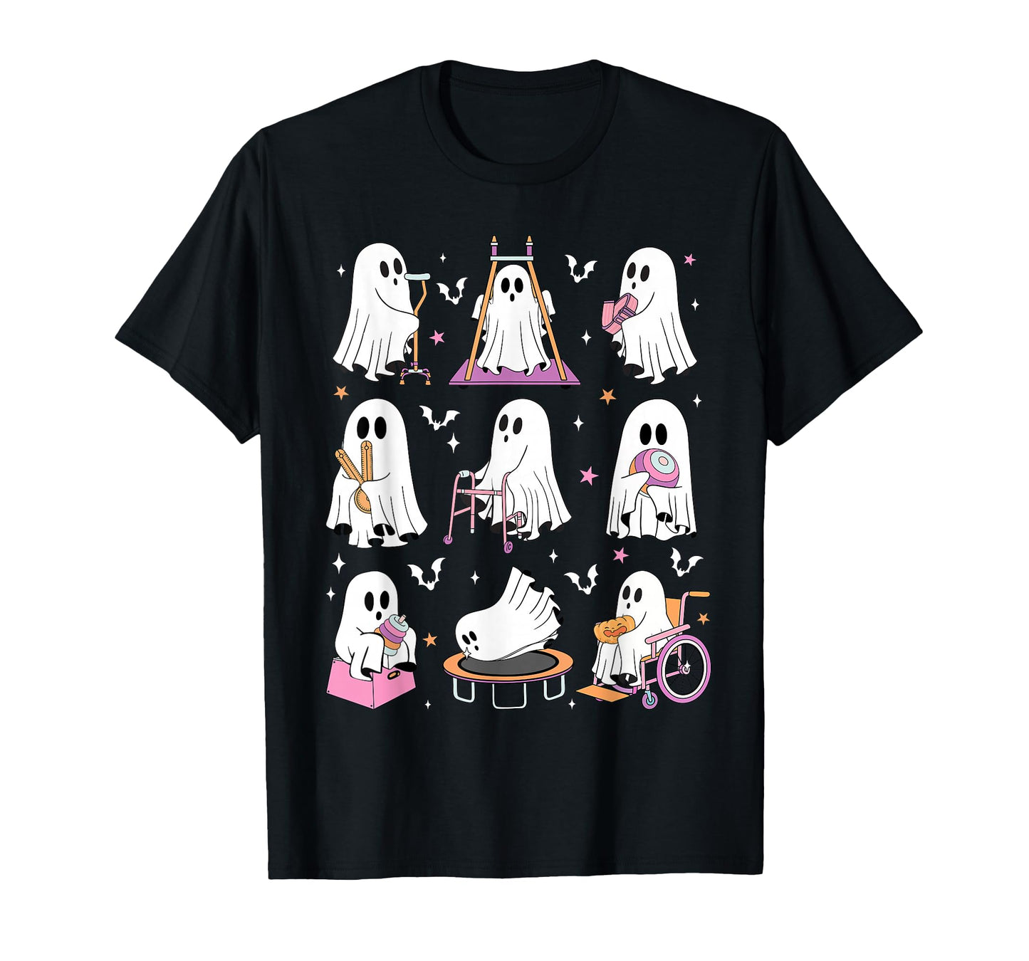 Occupational Therapy Halloween OT Retro Ghost Women Men Kids T-Shirt