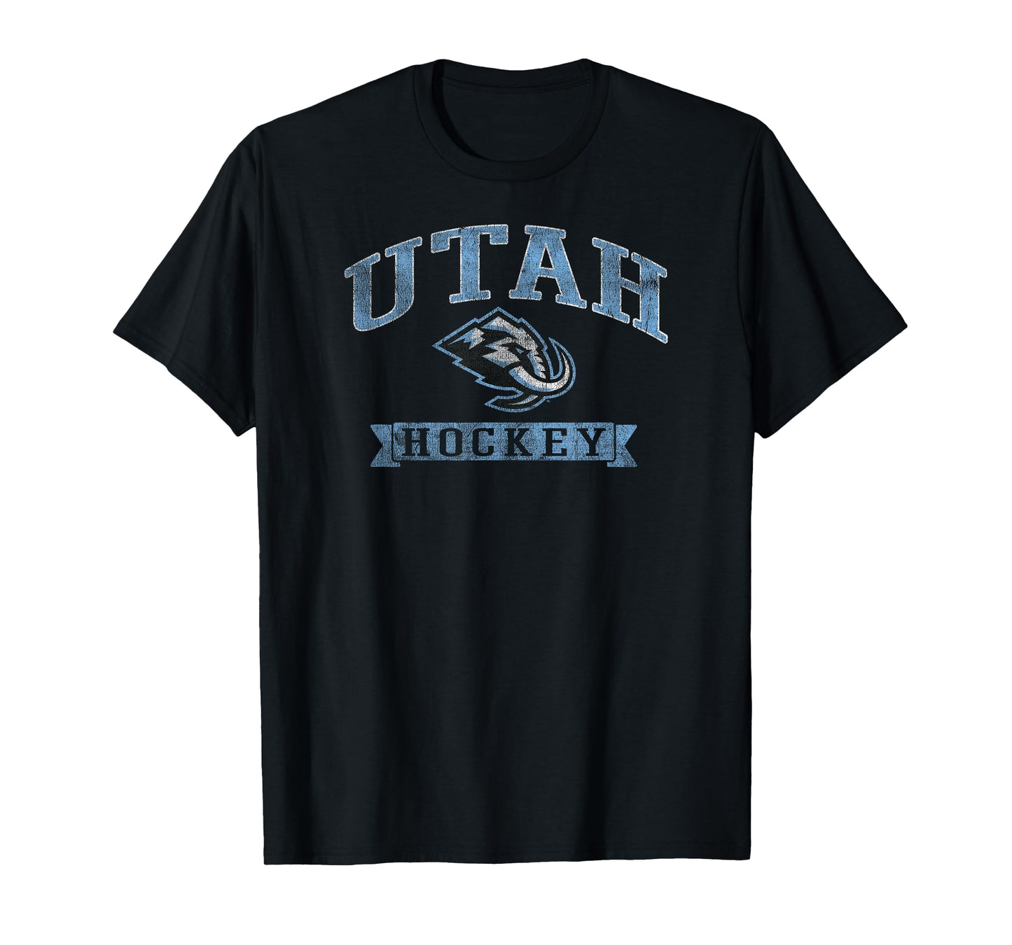 Utah Mammoth Vintage Hockey Dark Heather Officially Licensed T-Shirt