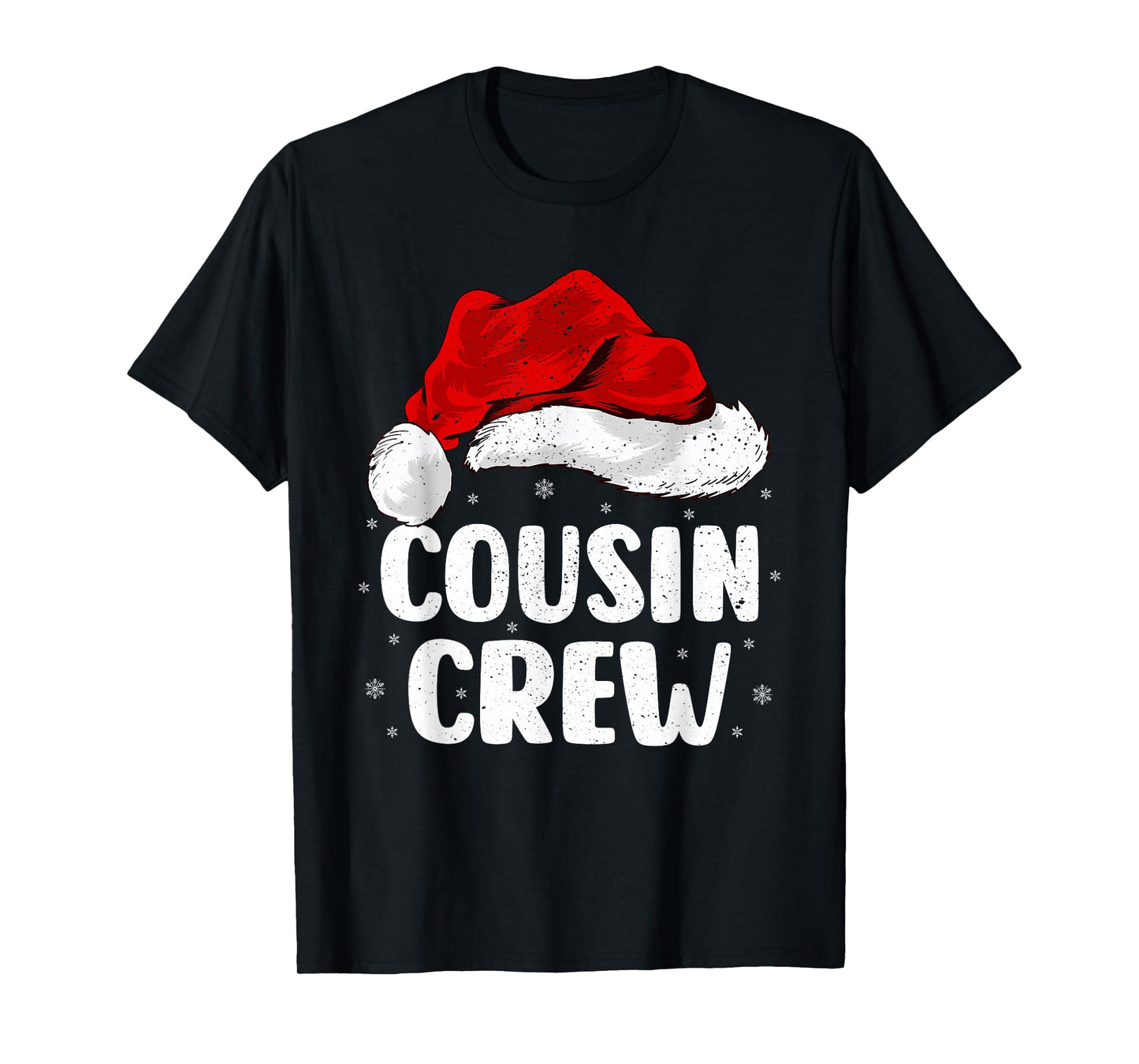 Cousin Crew Christmas Santa Hat Family Men Women Kids Xmas T-Shirt
